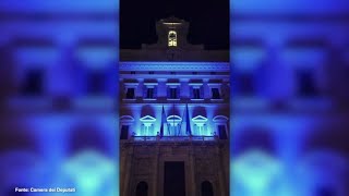 Giornata internazionale diabete Montecitorio si illumina di blu [upl. by Nicholle]