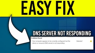 DNS Server Not Responding on Windows Easy Fix  Windows 1011 [upl. by Aisyle]