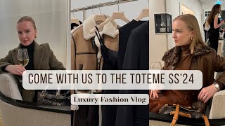 Luxury Fashion Vlog TOTEMEs new SS 24 Collection Evening outfits [upl. by Ahkos656]