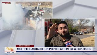 Silver Spring explosion Residents describe fire and possible explosion in Silver Spring [upl. by Eiclek]