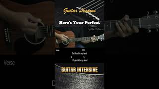 Heres Your Perfect  Jamie Miller  EASY Guitar Tutorial with Chords  Lyrics [upl. by Lugo]