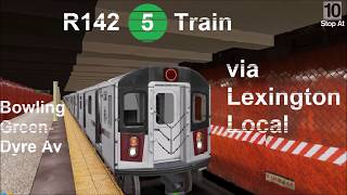 OpenBVE R142 5 Train via Lexington Avenue Local [upl. by Merrielle]