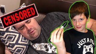 Kid Temper Tantrum Wrote Swear Word On Dads Forehead With Sharpie Original [upl. by Salita]