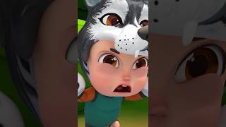 Run three little pigs Big bad wolf is here  Rosoomelody Song nurseryrhymes kidssong shorts [upl. by Lennad941]