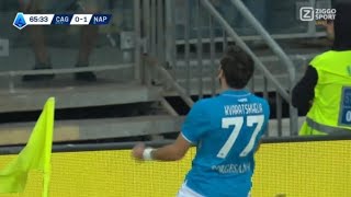 Khvicha Kvaratskhelia Goal Cagliari vs Napoli 03 All Goals and Extended Highlights [upl. by Ardnak]