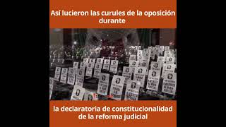 Así lucieron las curules de la oposición durante la declaratoria de constitucionalidad de la reforma [upl. by Dressel]