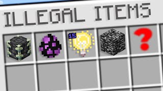 I Collected the RAREST Illegal Items in Minecraft [upl. by Hanley201]