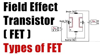 Field Effect Transistor FET   Electronics  Types of FET [upl. by Kcirad]