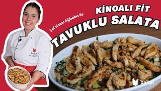 Kinoalı Fit Tavuklu Salata Tarifi [upl. by Yenhoj]