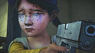 Clementine Shoots Lee  The Walking Dead Game Remastered Ending Scene [upl. by Cris]