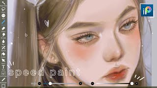 Semi realistic painting process in ibisPaintx🎨 ibispaintx [upl. by Mehcanem742]