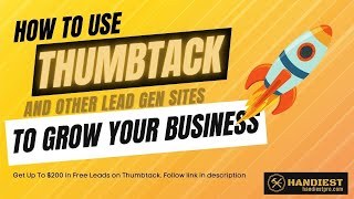 quotUnlock the Secrets to Getting Cheap Leads on Thumbtack  You wont believe how easy it isquot [upl. by Esyned]