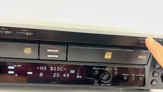 Sony RCDW500C 5 CD Changer Recorder Player [upl. by Drofub]