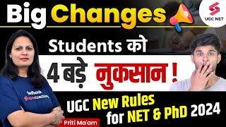 🔥Big Update🔥UGC New Rules for NETPhD 2024  UGC Latest Notification on Phd  Priti Mam net phd [upl. by Itsym]