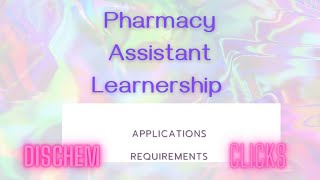 Pharmacy Assistant Learnership Application  Unemployed youth learnership  Earn while learning [upl. by Nari794]