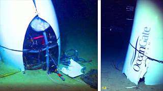 OceanGate Titan Sub Debris Video Shows How It Imploded [upl. by Ahsetra]