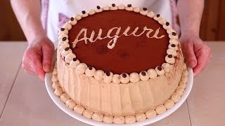 TORTA DI COMPLEANNO AL CAFFE Ricetta Facile  Coffee Flavored Birthday Cake Easy Recipe [upl. by Eiggem181]