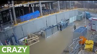 Insane NearDeath Accident On Construction Site [upl. by Cornelle]