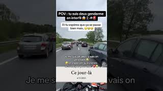 Suivre deux gendarme en interfile 👮🏽‍♂️🥲😭 moto motorcycle bike police cops bikelover [upl. by Gupta]