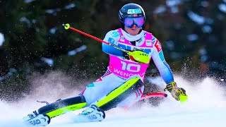 FIS Alpine Ski World Cup  Mens Slalom Run 1  Wengen SUI  2024 [upl. by Inoj746]