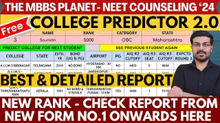 NEET 2024 LATEST NEWSNEET 2024 COUNSELLING EXPECTED DATECOLLEGE PREDICTOR 20 REPORT FROM SNO 1 [upl. by Carrillo]