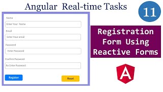 how to create registration form in angular  reactive forms in angular  forms in angular angular [upl. by Aihc284]