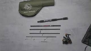 The WORLD TRAVELLER Fishing set Travel rod  reel [upl. by Nahgeam990]