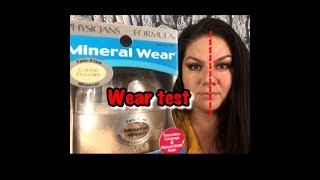 PHYSICIANS FORMULA Mineral Wear TalcFree Mineral Loose Powder WEAR TEST [upl. by Ellebyam]