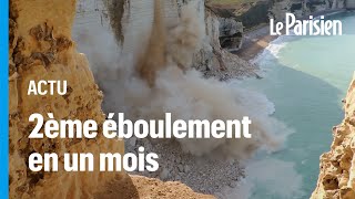 Eboulement de falaise à Etretat  «La Normandie va être une région très menacée dans le futur» [upl. by Sixela]