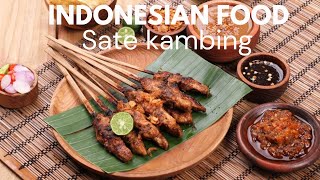 Indonesian Food Sate Kambing Iconic Grilled Goat SatayFood Video [upl. by Sillig]