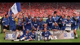 Chelsea FC Full FA Cup Run 1997  Goals  lifting the trophy interviews celebrations [upl. by Lilas]