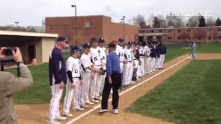 Bobby Shantz throws out first pitch prior to Perkiomen Valley Pottstown game gtpabucksmont [upl. by Arikaahs]