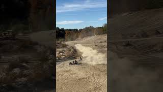 Trx250r left vs banshee right drag race banshee trx250r dragrace atv [upl. by Worlock]