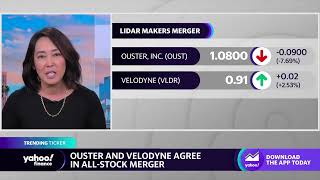 Lidar makers Ouster Velodyne announce allstock merger [upl. by Nojad]