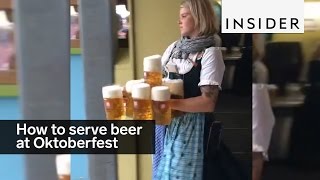 This is how they serve beer at Oktoberfest [upl. by Kynan221]