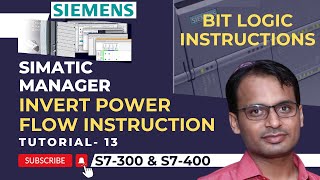 Siemens PLC Training 13  Invert Power Flow Instruction in Siemens PLC  Bit Logic Instructions [upl. by Ycniuqed]