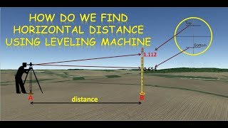 how to find Distance by leveling machine theodolite and tachometer [upl. by Alurd]