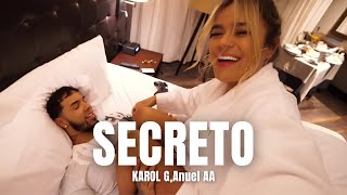 Anuel AA Karol G  Secreto LetraLyrics [upl. by Lrad962]