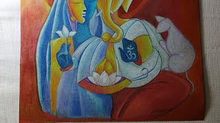 Abstract drawing of Lakshmi ji Ganesh ji âœ¨ðŸ˜Œtutorial Lakshmi Ganesh ji ðŸ™ [upl. by Jamin662]