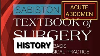 Acute Abdomen  History  Sabiston Textbook of Surgery Read With Me [upl. by Skvorak]