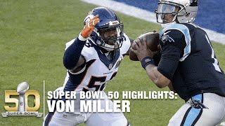 Von Miller Super Bowl 50 MVP Highlights  Panthers vs Broncos  NFL [upl. by Delano]