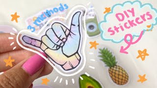 3 Ways to Make DIY Stickers  Using Stuff You Have At Home [upl. by Ninon173]