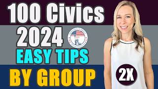 2024 Official USCIS 100 Civics Questions 2008 version BY GROUP REPEAT 2X  US Citizenship [upl. by Roley670]