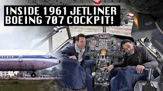 Amazing Look Inside 1961 Boeing 707 Cockpit [upl. by Erkan]