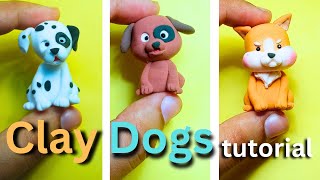 Diy clay dog tutorial🐕How to make dog with clay  clay dogs tutorial easy weirdcraft clay [upl. by Nylkoorb]