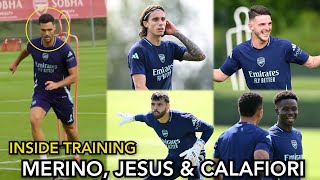 ✅️ Mikel Merino Jesus amp Riccardo Calafiori TRAIN Together Merino TRAIN with the Team [upl. by Bez]