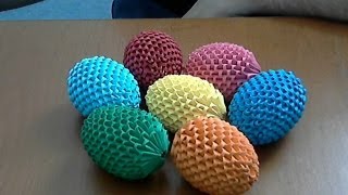 How to make 3d origami Easter egg [upl. by Notsua]