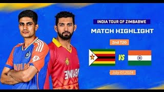 Highlights 2nd T20 Zimbabwe vs India  India tour of Zimbabwe 2024 highlights cricket t20 bcci [upl. by Oigolue309]