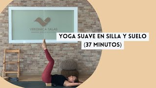 Yoga suave en silla y suelo [upl. by Normie]