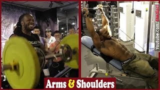 Ulisses Jr Arms and Shoulders Workout Motivation China 2017 [upl. by Kataway]